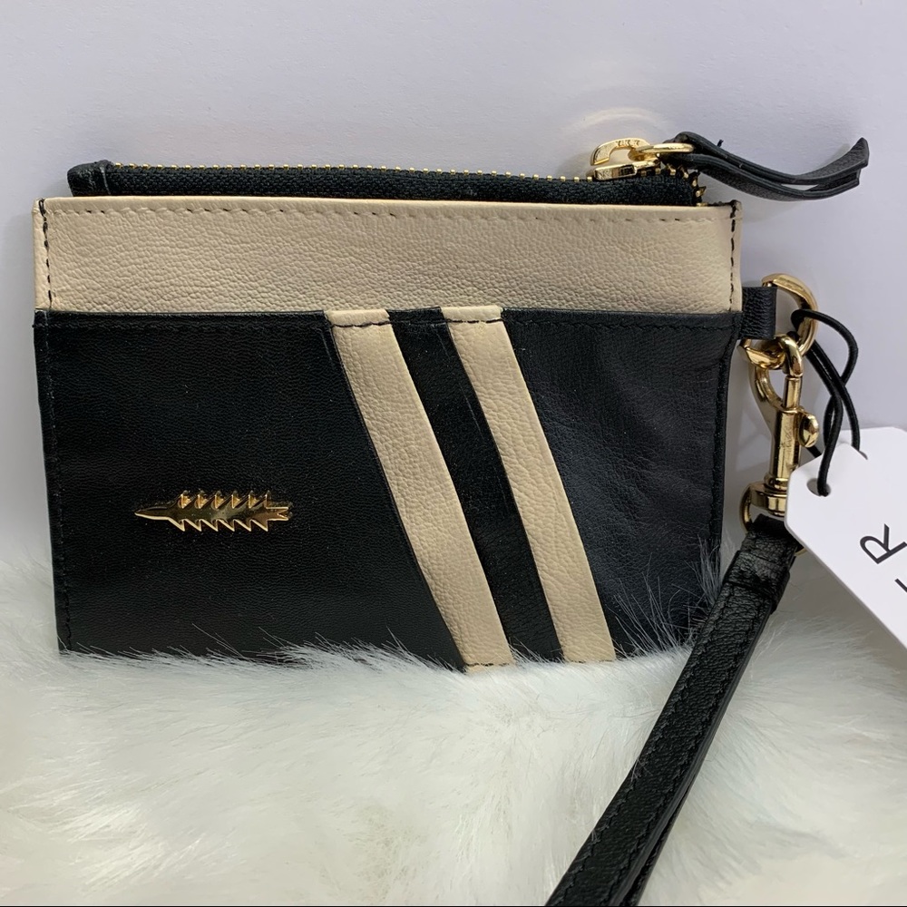 THACKER Small Leather Wristlet Card Wallet NEW